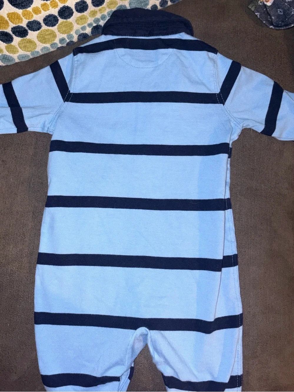 Polo by Ralph Lauren Kids Blue & Navy Striped Rugby Shirt 3m